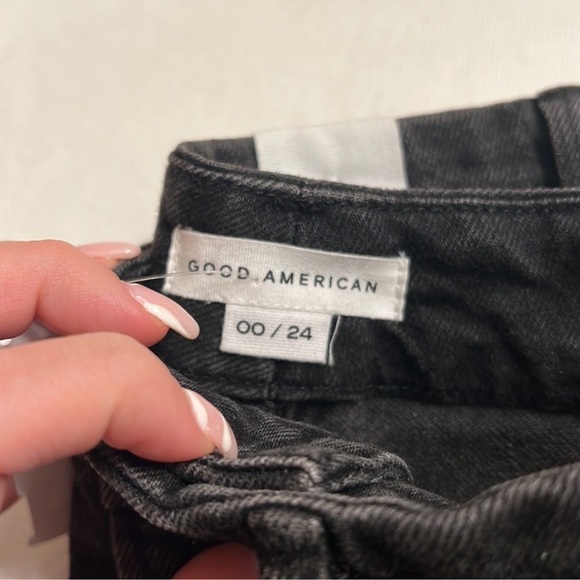 Good American Good Boy Jeans Black220 Size 24 NWT - Picture 8 of 8